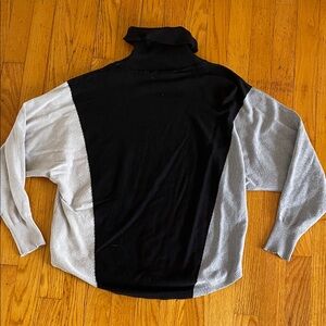 Black and Gray Turtleneck Sweater